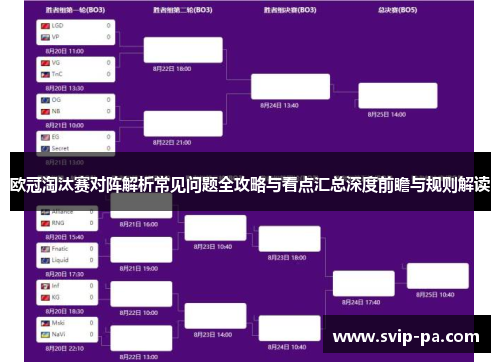 欧冠淘汰赛对阵解析常见问题全攻略与看点汇总深度前瞻与规则解读 欧冠淘汰赛对阵解析常见问题全攻略与看点汇总深度前瞻与规则解读